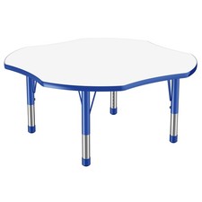 Dry Erase Table 48 x Clover Chunky Legs Blue FDP 10235-DEBL w Chunky picture