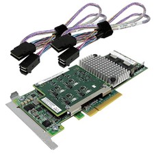 Sun Oracle SAS 6G Dual-Port PCIe x8 RAID Controller 7047503 +2x MiniSAS Cable picture