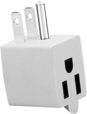 USA 3-Prong Male-Female Adapter,90 Degree Angled USA Male Female Power Adapter, picture