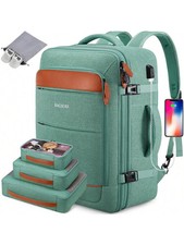 Travel Backpack 42L Carry On Luggage Flight Approved Laptop Bag Green picture