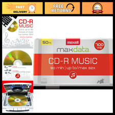 50-Pack Blank CD-R Music Discs, Audio Only, High-Quality Media for Recording picture