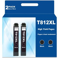 Couleuris T812XL High Yeild Pages Ink Cartridge (2 Black) picture