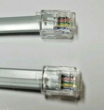 (10 pcs) Phone cable, RJ11 / RJ12 (4P6C/6P6C), Straight - 25FT DATA /HQ . picture