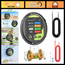 500A Battery Monitor with Shunt, 8-120V Waterproof LCD, Buzzer Alarm for RV Sola picture