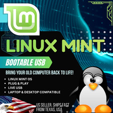 Linux Mint 22.3 Zena Cinnamon 64-Bit Bootable USB Flash Drive Live USB picture
