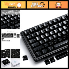 120 Keys Black Ceramic Keycaps Set - Shine Through, Cherry Profile for MX Switch picture