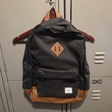Herschel Heritage Classic Laptop Backpack - 21.5L, Black/Tan Synthetic Leather picture