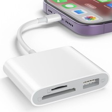 Adaptador lector de tarjeta de memoria USB para i phone i pad picture