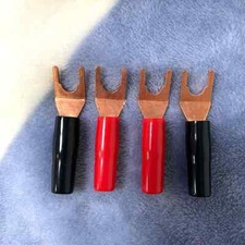 Hi-end Pure Copper Y Shape Plug Connector Hi-Fi Audio Speaker Cable Terminals picture