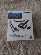 IOGEAR 2-Port HDMI Cable KVM Switch with Cables and Audio GCS62HU picture