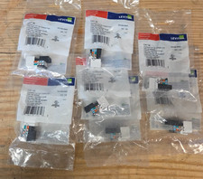 LOT OF 7 LEVITON GIGAMAX CAT 5E CONNECTOR 5G108-RW5 SAN 122 picture