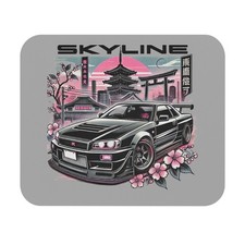 Skyline R34 GT-R Mouse Pad JDM Drift Car Japanese Cherry Blossom Desk Mat picture