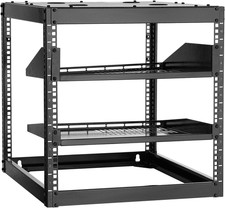 10U Open Frame Network Rack, 23 in Depth, Wall Mounted or Floor Standing Server picture