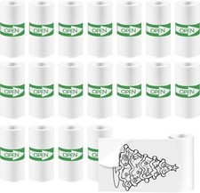 18 Rolls Mini Thermal Printer Sticker Paper, 57x25mm, High-Contrast Sticker P... picture