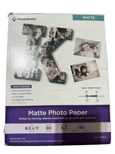Printworks Matte Photo Paper for Inkjet Printers, Printable on Both Sides, 80ct picture