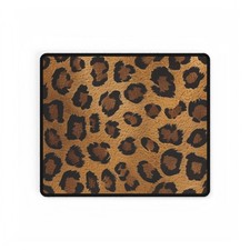 Leopard Print Brown Desk Mat | Animal Print Mouse Pad Surface picture