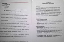 SPSS for OS/2 Press Release and Fact Sheet - 1990. Statistics program for IBM PC picture