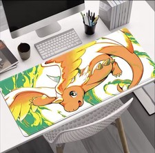 Mega Dragonite Pokemon Playmat TCG Card Game Mat Gaming Mouse Pad Gift 24x14 in picture