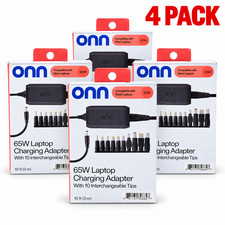 4 Pack Onn Universal 65W Laptop Charger with 10 Interchangeable Tips (100004335) picture