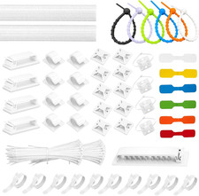 [261Pcs] Cable Management Kit, Cord Organizer, Complete Desk Cable Management So picture