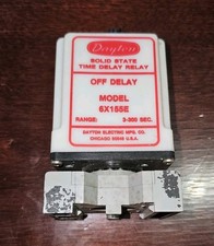 DAYTON 6X155E Solid State Time Delay Relay 3-300SEC 120VAC W/Socket 6X156E picture