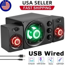 PC Computer Speakers With Surround Sound USB Wired Laptop Deep Bass For Desktop picture