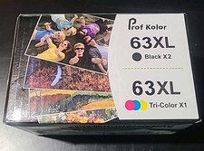 3PK 63XL Black Color Ink Cartridge HP Envy 4520 4520 Officejet 5220 5258 4650 picture
