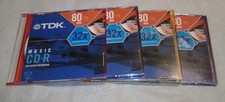 TDK 80-Minute CD-R Disc, Never Used 4 pack Unused Bundle  Colored Cases Open Box picture