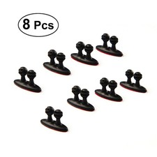 8Pcs Durable Car Cable Clips Wire Organizer Reusable PVC Black Compact Design picture