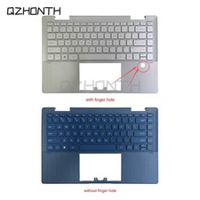 New For HP Pavilion X360 14-EK 2-in-1 Palmrest Backlit US Keyboard Silver/Blue picture