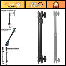 Adjustable Aluminum Extension Double Socket Arm, 11.5-17 Inch Telescopic Mount, picture