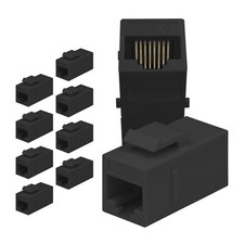 RJ45 Inline Coupler Cat7 Cat6 Cat5 Keystone Female Ethernet Connector 10 pcs picture