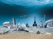 Landscape creativity photo manipulation sea underwater Custom Gaming Mat Desk picture