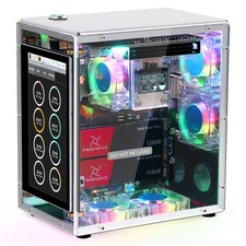 Raspberry Pi 5 Case Kit Pro, Dual M.2 Nvme SSD Slots, 5 PWM ARGB Fans Light Sync picture