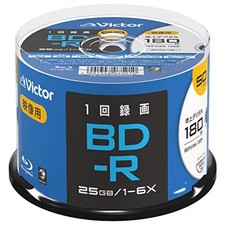 50 Victor JVC Bluray Disc 25GB BD-R 6x Speed Inkjet Printable Blu ray Blank picture