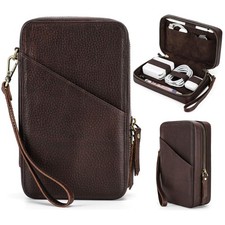 Electronic Organizer Case Tech Kit, Top Grain Leather Handmade, Portable Comp... picture