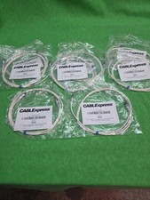Ultra Slim CAT 6 UTP White Patch Cable 28AWG RJ45 Network 5 feet NEW LOT 9 PCS picture