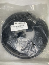 100 FEET FT FOOT SVGA VGA M/M LCD LED Monitor GOLD Cable 100’ Male to Male NEW picture