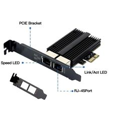 Gigabit Dual NIC Intel I226 Chip 2.5Gbps PCIe Network Card Ethernet Controller picture