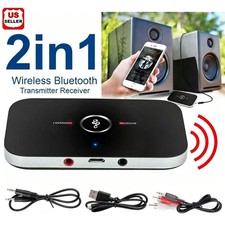 Bluetooth 5.0 Transmitter Receiver Wireless Audio 3.5mm Jack Aux Adapter 2 IN 1 picture