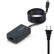 StarTech 65W USB-C Laptop Charger 5ft 1.5m Tethered USB-C Cable Power Adapter picture