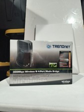 New Wireless Media Bridge TRENDnet N300 4-Port TEW-640MB Sealed picture