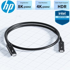 Genuine HP Thunderbolt 4 Cable 3 USB4 80cm 40Gbps 100W 4K 8K Dock G2 G4 4J0A2AA picture