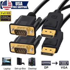 Display Port to VGA Cable Adapter Converter Video HDTV PC Monitor Laptop Desktop picture