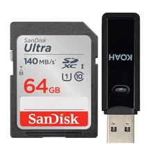 SanDisk 64GB Extreme PRO 170 MBs SDXC Memory Card Card Reader Bundle FAST picture