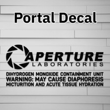 Aperture Laboratories Vinyl Decal Sticker Car laptop tumbler dihydrogen monoxide picture