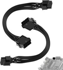 2 Pack CPU 8 Pin ATX Power Extension Cable, EPS 8 PIN Male (4+4) to 8 PIN Fem... picture
