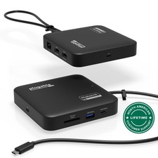 Plugable USB-C Dual HDMI Docking Station, 100W Pass Through Charging picture