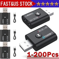 2IN1 3.5mm Bluetooth 5.0 Transmitter Receiver Car Wireless Audio Adapter USB Lot picture
