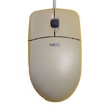 Vintage NEC Mechanical 2-Button Computer Mouse (USB) w/ Scroll To Working picture